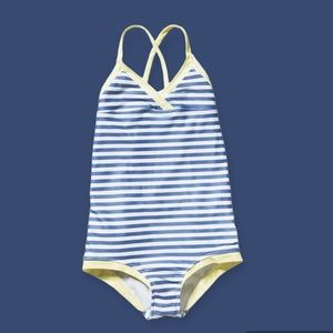 Lilo Tati Preppy Cami One-Piece Blue with Yellow Trim